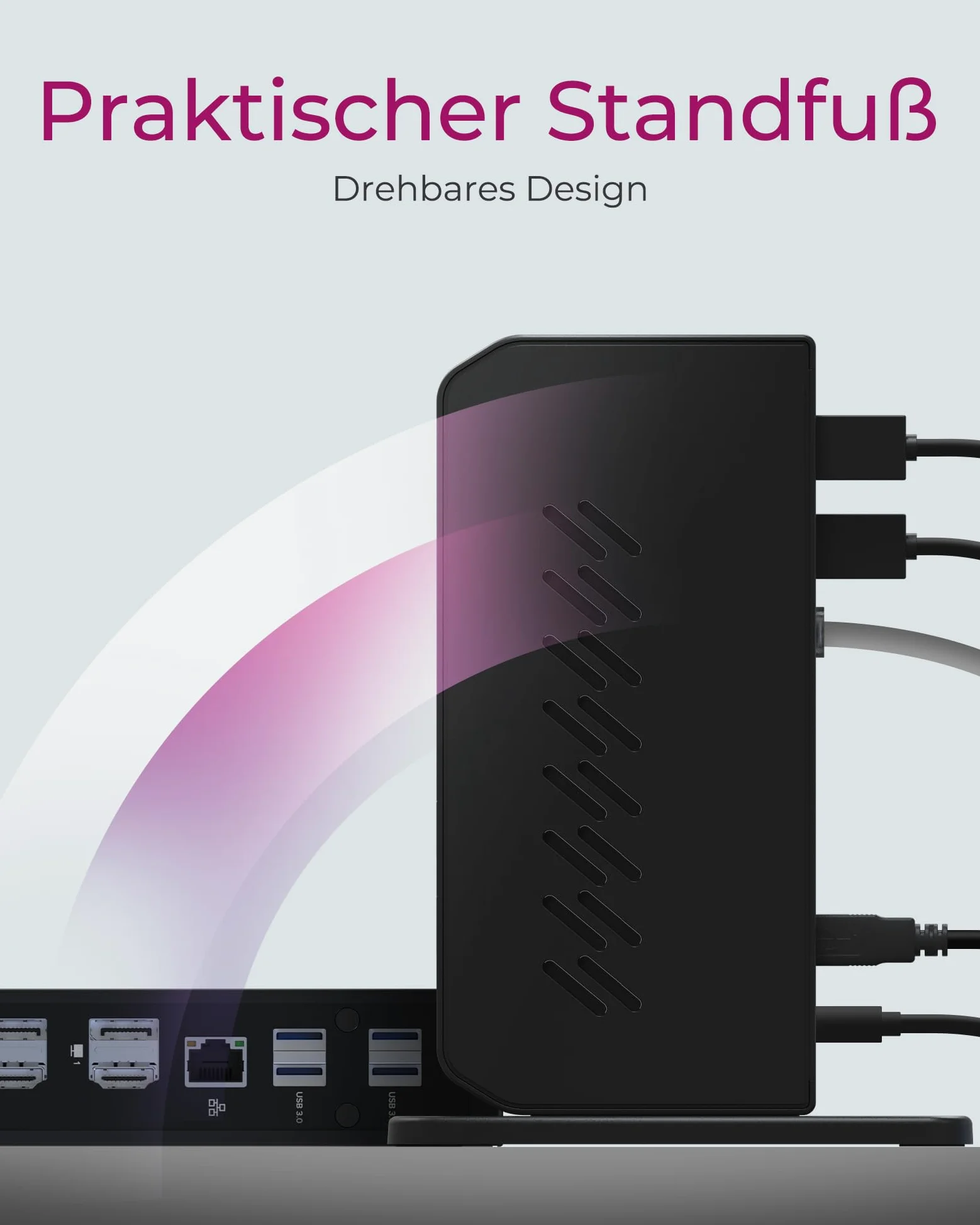 ICY BOX Stacja dokująca USB-C (11 w 1) z 2x HDMI i 2x DP, stacja dokująca USB-C do laptopa (Gigabit Ethernet, 6 portów USB 3.0), DisplayLink, IB-DK2252AC