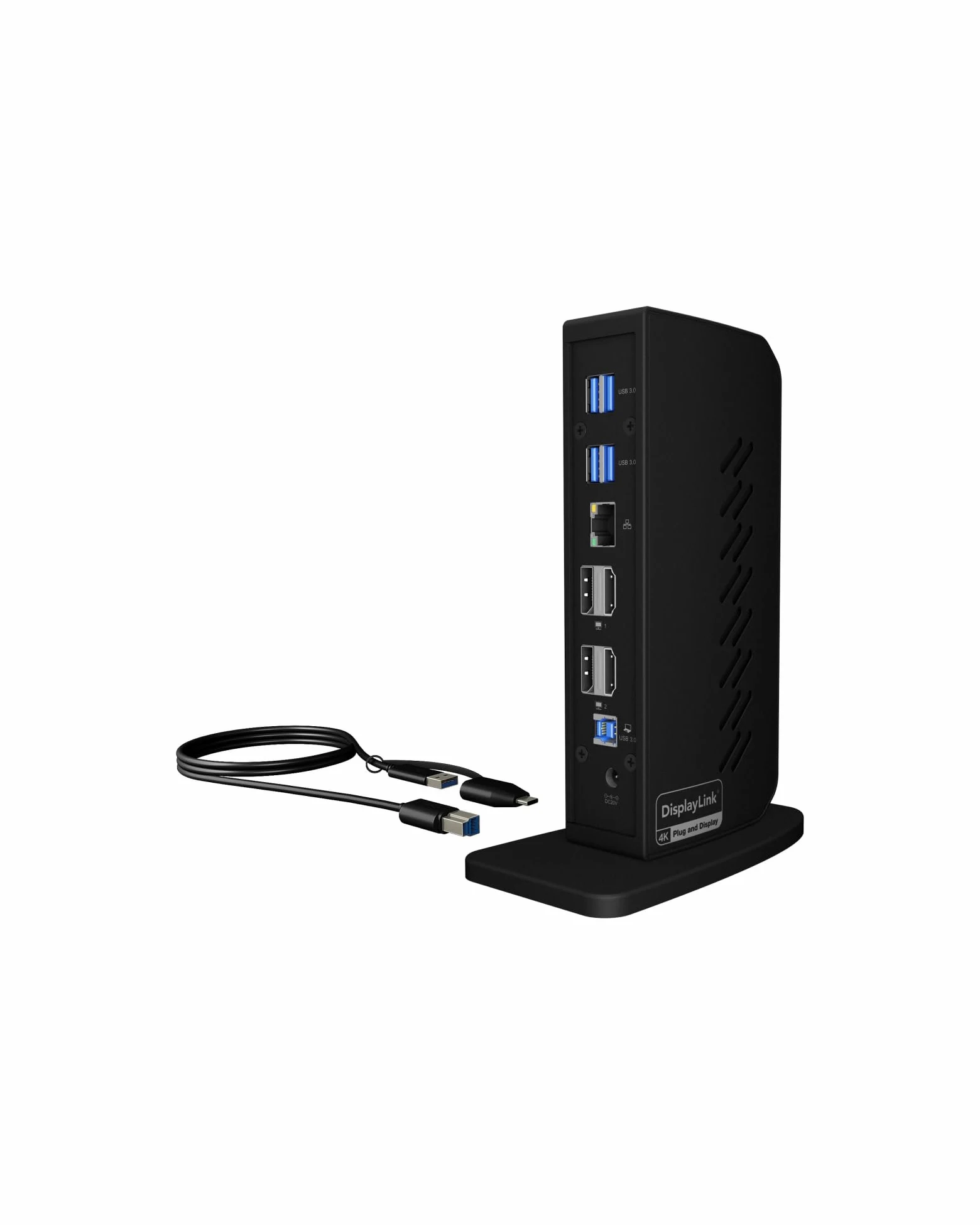 ICY BOX Stacja dokująca USB-C (11 w 1) z 2x HDMI i 2x DP, stacja dokująca USB-C do laptopa (Gigabit Ethernet, 6 portów USB 3.0), DisplayLink, IB-DK2252AC