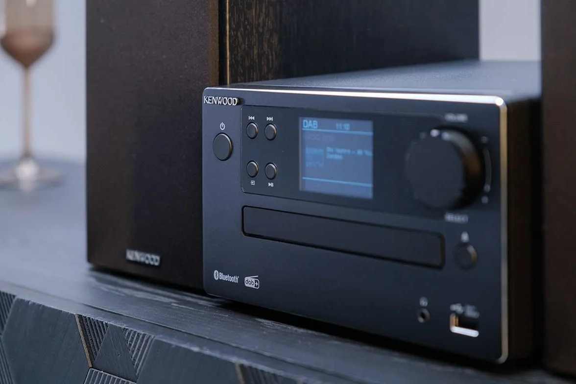 KENWOOD M-725DAB-B - Micro Hi-Fi system z DAB+, CD, USB, Bluetooth i wyświetlaczem TFT, Midnight Black