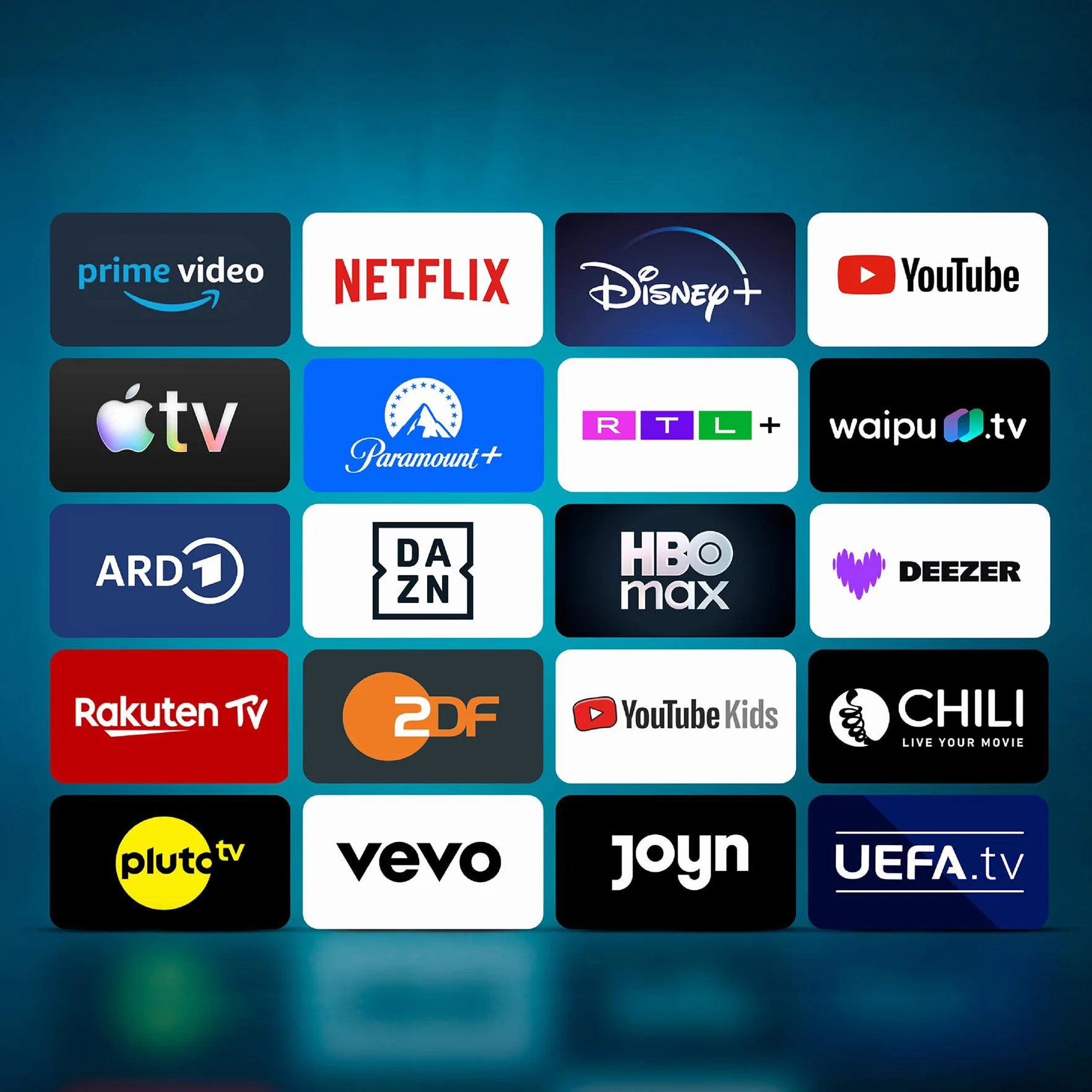DYON Movie Smart 22 VX, 22", Full HD, Smart TV, potrójny tuner HD (DVB-C/-S2/-T2), App Store, Netflix, Prime Video, YouTube, DAZN, Disney+, waipu.tv, tryb hotelowy