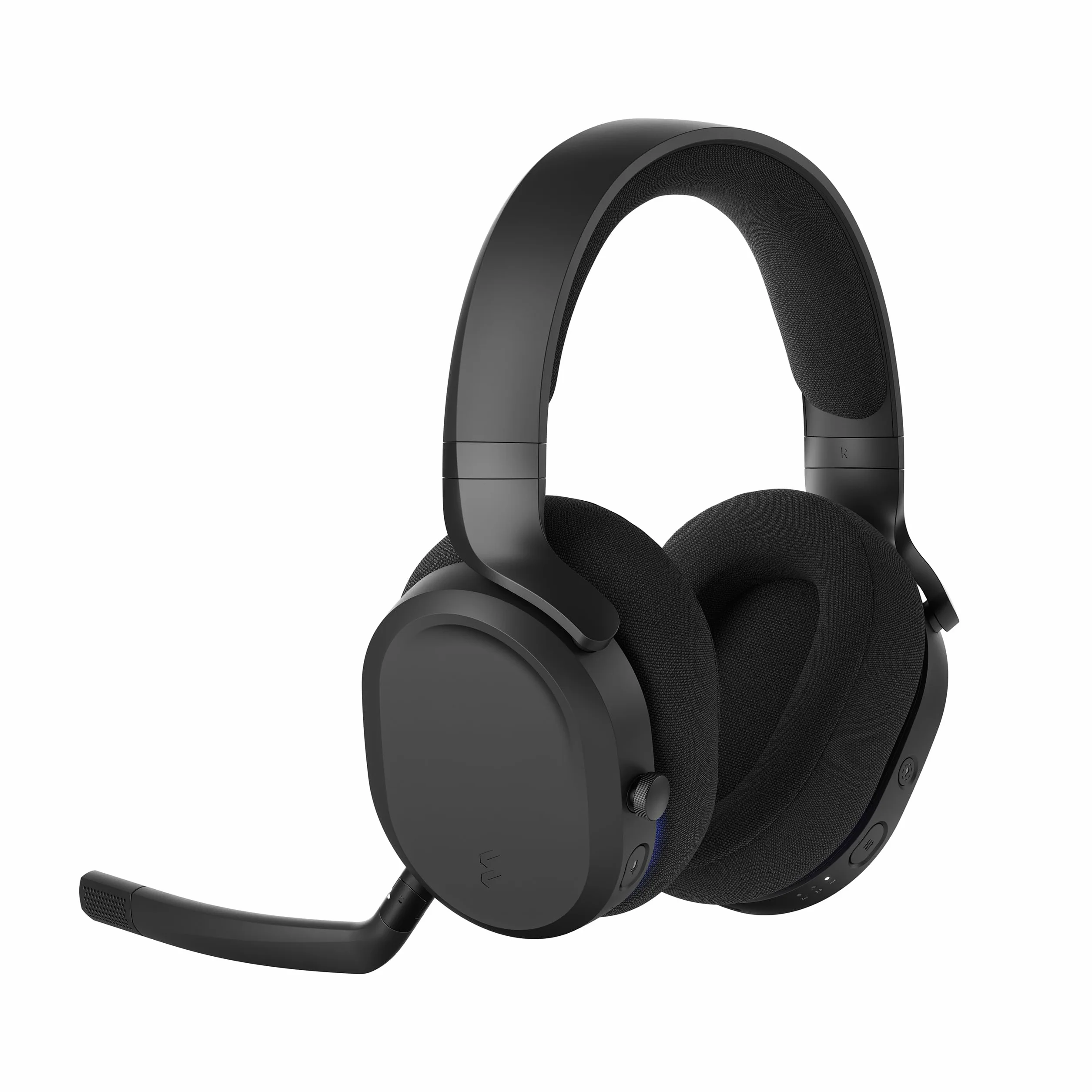 Fractal Design Scape Dark – bezprzewodowy zestaw słuchawkowy do gier komputerowych – odłączany mikrofon z redukcją szumów, żywotność baterii do 40 godzin, konfigurowalne oświetlenie otoczenia, czarny