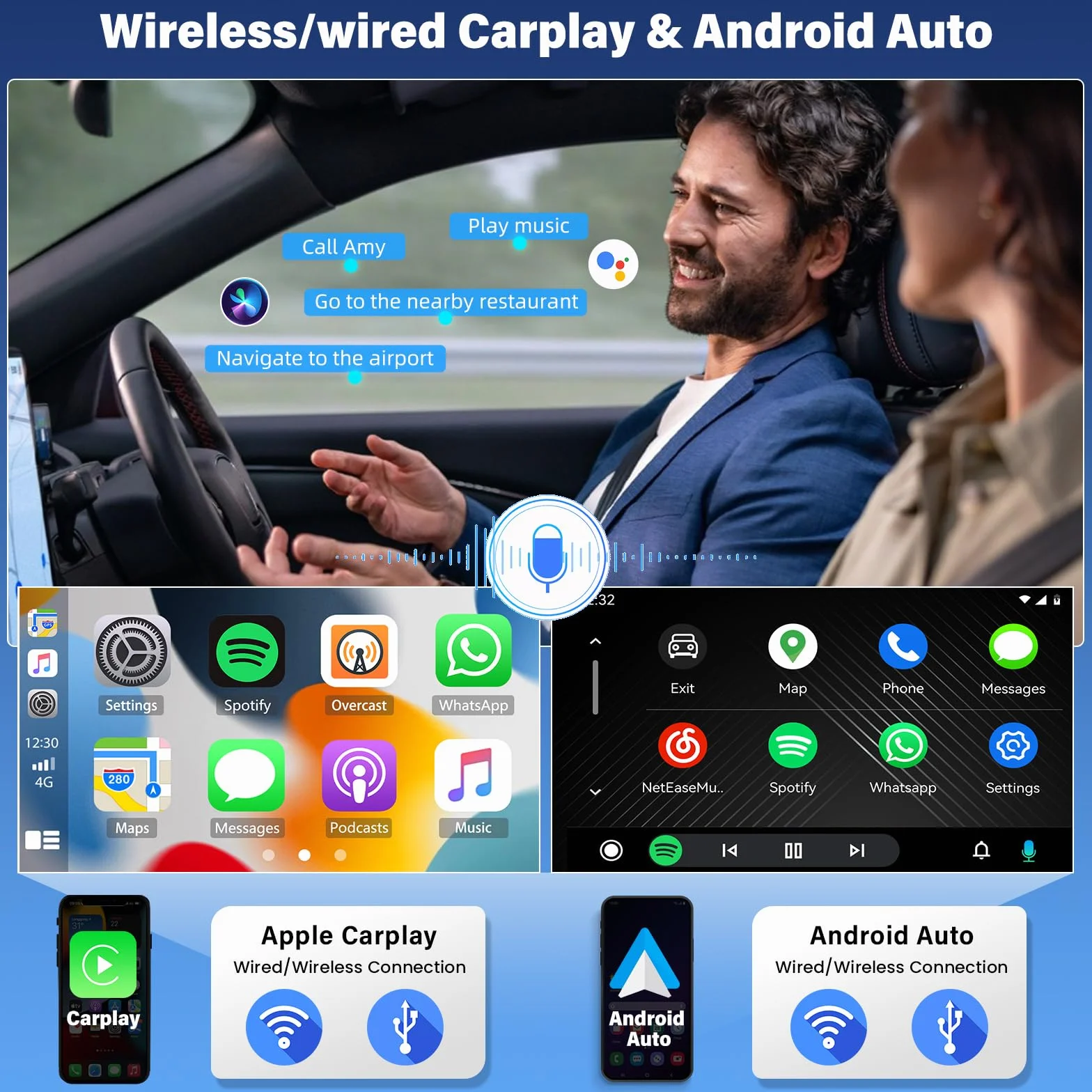 2G + 32G Android 13 radio samochodowe do Mercedesa Benz Sprinter 2006-2017 z Carplay Android Auto 9-calowy ekran z Bluetooth Mirror Link, WiFi, GPS, SWC FM/RDS, kamera cofania