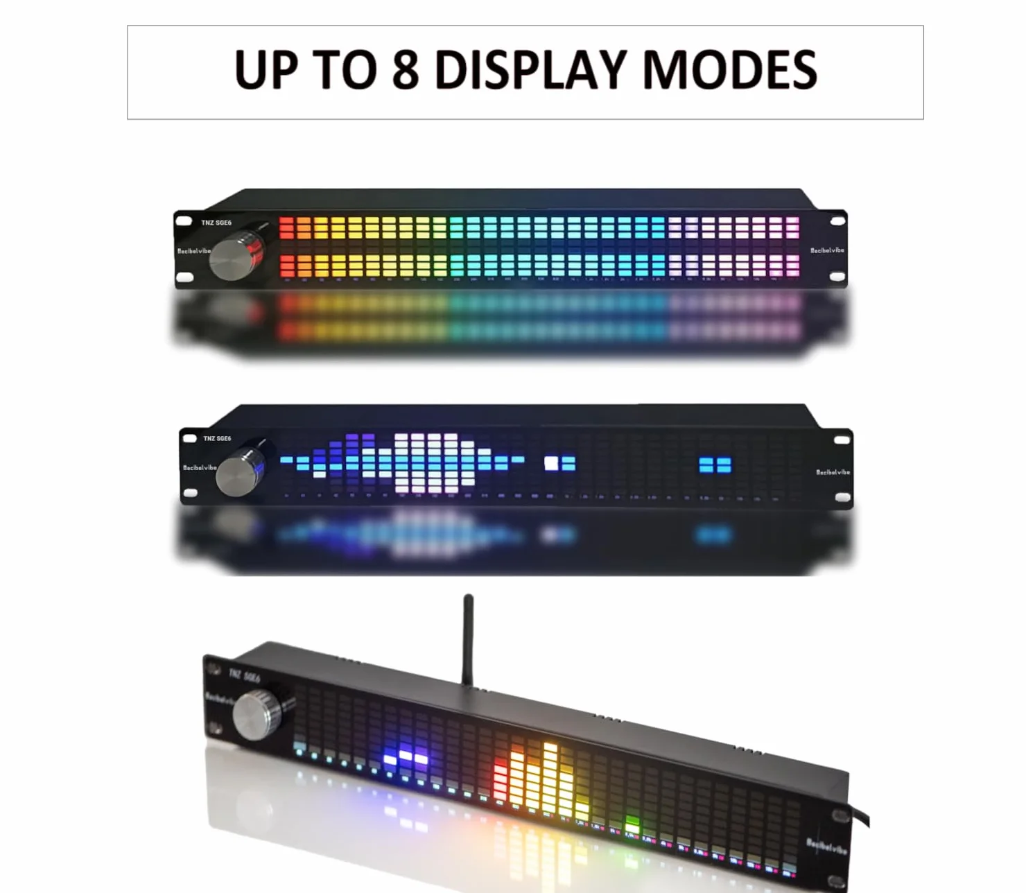 Decibelvibe TNZ SGE6 - Korektor graficzny audio z wejściem/wyjściem RCA-Jack 3.5, wejście bezprzewodowe przez wbudowany mikrofon, wejście USB i Bluetooth, przedwzmacniacz audio do systemów audio-wideo