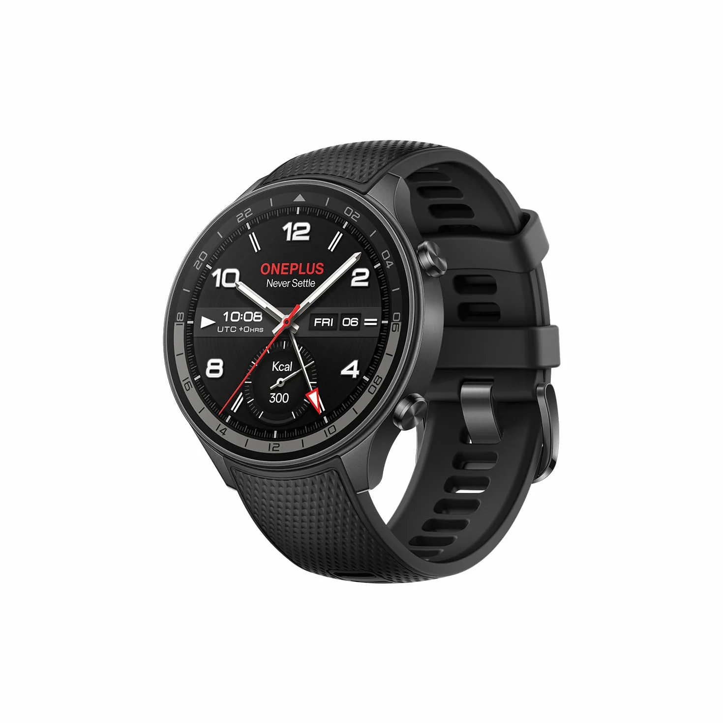 OnePlus 2R Watch z systemem Wear OS 4 firmy Google, chipset Snapdragon W5, czas pracy baterii do 100 godzin, wyświetlacz AMOLED 1,43", ponad 100 trybów sportowych, GPS o podwójnej częstotliwości, 5