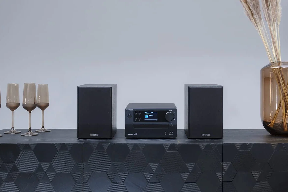 KENWOOD M-725DAB-B - Micro Hi-Fi system z DAB+, CD, USB, Bluetooth i wyświetlaczem TFT, Midnight Black
